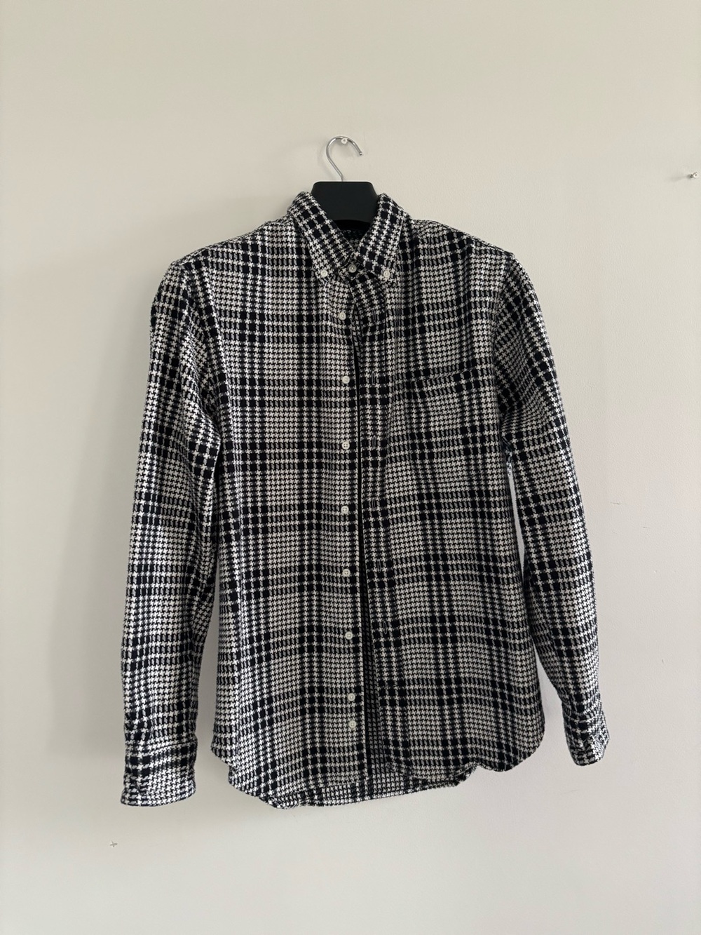 Gitman Brothers Black and White Plaid Button-Down Shirt